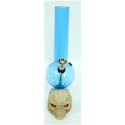 ACRYLIC SKULL BONG; BLUE *MUST BE 18+ TO BID*