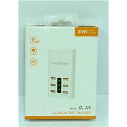 30W QUICK CHARGE 6 USB OUTPUT CHARGER- NEW IN