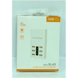 30W QUICK CHARGE 6 USB OUTPUT CHARGER- NEW IN