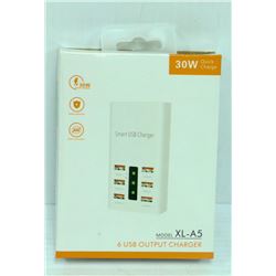 30W QUICK CHARGE 6 USB OUTPUT CHARGER- NEW IN