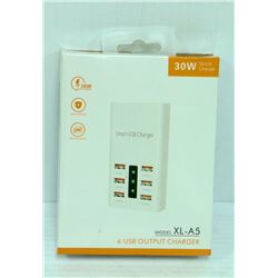 30W QUICK CHARGE 6 USB OUTPUT CHARGER- NEW IN