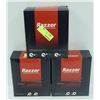 Image 1 : 3PK RAZZOR DISPOSABLE STRAIGHT BLADE RAZORS