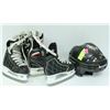 Image 1 : YOUTH HOCKEY HELMET AND SKATES; SIZE 9 & 11