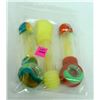 Image 1 : 3PK OF ASSORTED COLORED SILICONE & GLASS PIPES