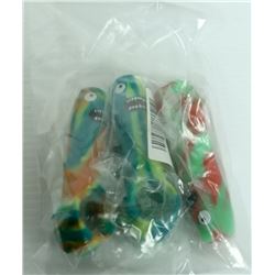 3PK OF ASSORTED COLORED SILLY FACE SILICONE &