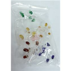 BAG OF 5 ASSORTED GLASS ELEPHANT PIPES.