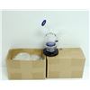 Image 1 : 2PK OF SMALL GLASS BONGS; CLEAR/ BLUE