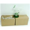 Image 1 : 2PK OF SMALL GLASS BONGS; CLEAR/ GREEN