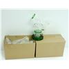 Image 1 : 2PK OF SMALL GLASS BONGS; CLEAR/ GREEN