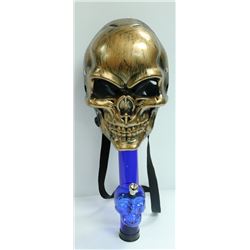 SKULL GAS MASK STYLE BONG (2PCS); BLUE