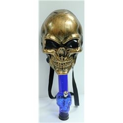 SKULL GAS MASK STYLE BONG (2PCS); BLUE
