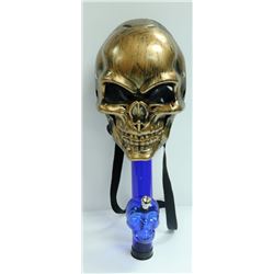 SKULL GAS MASK STYLE BONG (2PCS); BLUE