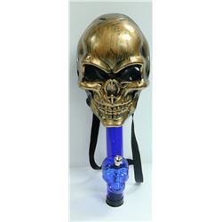 SKULL GAS MASK STYLE BONG (2PCS); BLUE