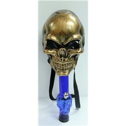 SKULL GAS MASK STYLE BONG (2PCS); BLUE