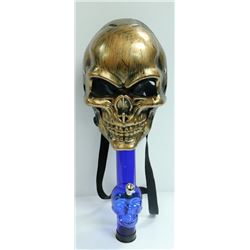 SKULL GAS MASK STYLE BONG (2PCS); BLUE