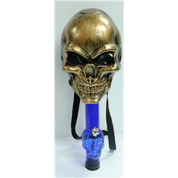 SKULL GAS MASK STYLE BONG (2PCS); BLUE