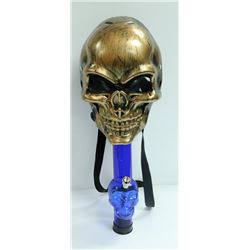 SKULL GAS MASK STYLE BONG (2PCS); BLUE