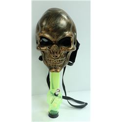 SKULL GAS MASK STYLE BONG (2PCS); GREEN