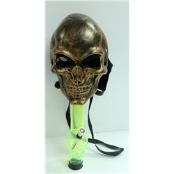 SKULL GAS MASK STYLE BONG (2PCS); GREEN