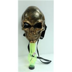 SKULL GAS MASK STYLE BONG (2PCS); GREEN