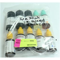 10PK OF 30ML ASSORTED MG & FLAVORED VAPE JUICE