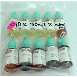 10PK OF 30ML ASSORTED MG BREAKFAST CAKES FLAVORED