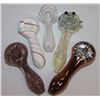 Image 1 : 5PK OF ASSORTED GLASS PIPES *MUST BE 18+ TO BID*