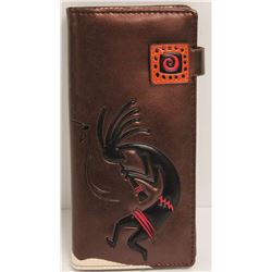 NEW SHAGWEAR WOMENS WALLET; BROWN/ HOODOO MAN