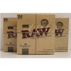 BUNDLE OF 3- 24PK RAW CLASSIC NATURAL  UNREFINED
