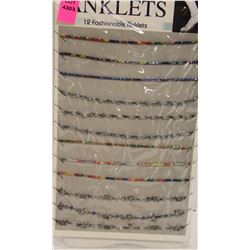 12PK OF SHAGWEAR FASHIONABLE ANKLETS