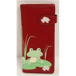 NEW SHAGWEAR WOMENS WALLET; RED/ FROG