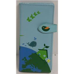 NEW SHAGWEAR WOMENS WALLET; BLUE/ EARTH