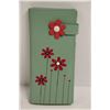 Image 1 : NEW SHAGWEAR WOMENS WALLET; GREEN/ RED FLOWER