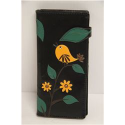 NEW SHAGWEAR WOMENS WALLET;  BLACK/ BIRD
