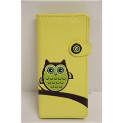 NEW SHAGWEAR WOMENS WALLET;  YELLOW/ OWL