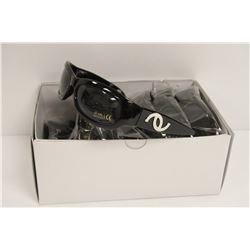 12PK OF BLACK FRAME/ SMOKED LENS DESIGNER STYLE