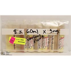 8PK OF 60ML 3MG ASSORTED FLAVORED VAPE JUICE