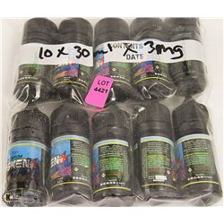 10PK OF 30ML 3MG PREM FISKEN VAPE
