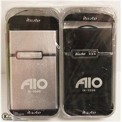 2PK ITASTE ALO IK-1200 E CIGARETTES; BLACK/ SILVER