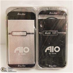 2PK ITASTE ALO IK-1200 E CIGARETTES; BLACK/ SILVER