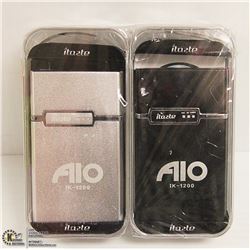 2PK ITASTE ALO IK-1200 E CIGARETTES; BLACK/ SILVER