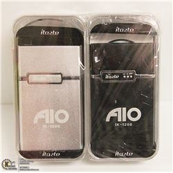 2PK ITASTE ALO IK-1200 E CIGARETTES; BLACK/ SILVER