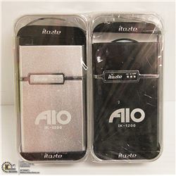 2PK ITASTE ALO IK-1200 E CIGARETTES; BLACK/ SILVER