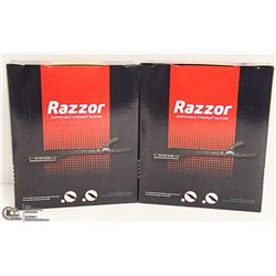 2 BOXES OF RAZZOR DISPOSABLE STRAIGHT RAZORS