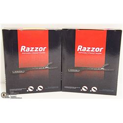 2 BOXES OF RAZZOR DISPOSABLE STRAIGHT RAZORS