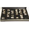 Image 1 : JEWELRY CASE FULL OF ST. STEEL RINGS. VARIOUS