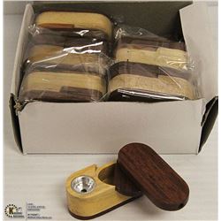 12PK OF TWO TONED WOODEN PIPES