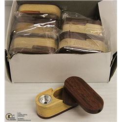 12PK OF TWO TONED WOODEN PIPES