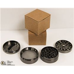 2PK ZINC ALLOY 4 LAYER HERB/ TOBACCO GRINDERS;