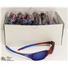 Image 1 : 12PK OF RED/ BLUE OAKLEY STYLE SUNGLASSES